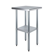 Amgood Stainless Steel Metal Table with Undershelf, 20 Long X 20 Deep AMG WT-2020